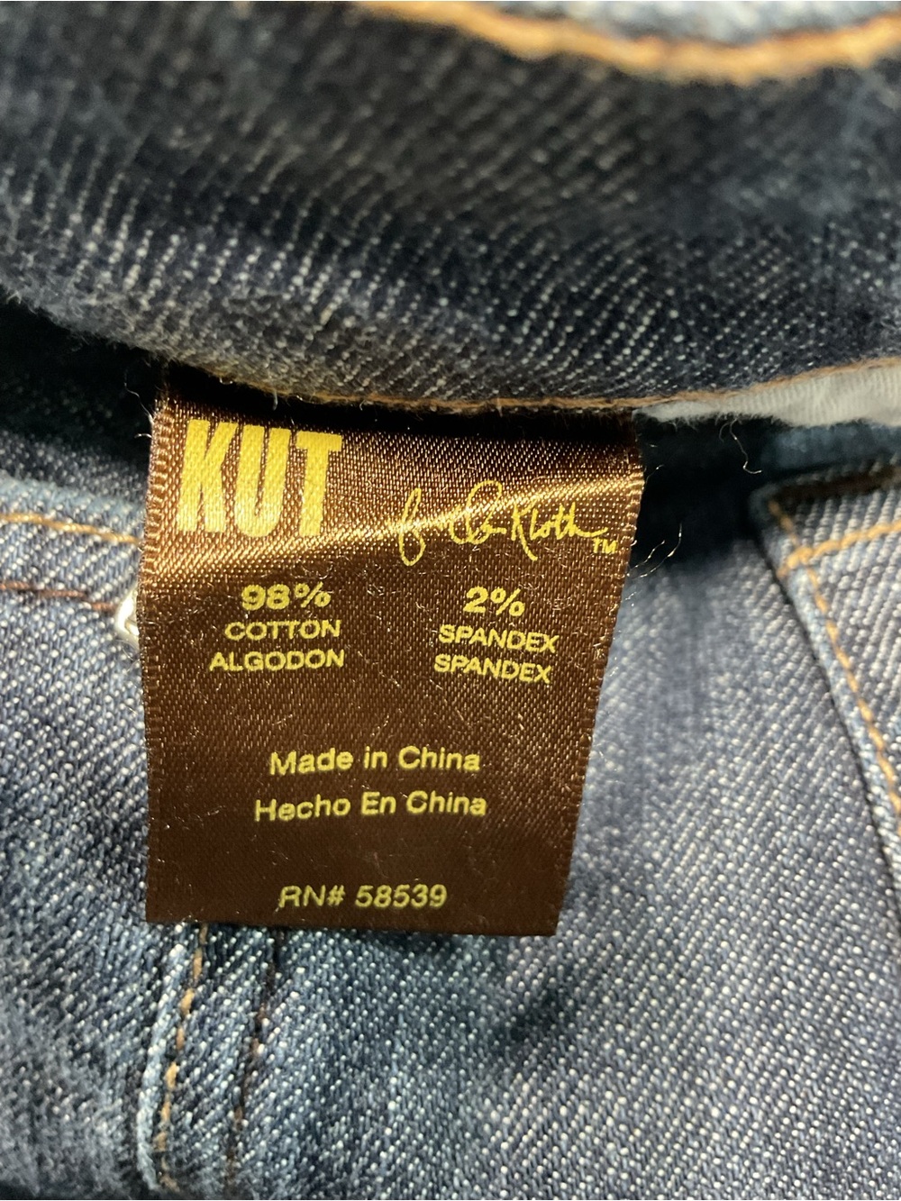 KUT from the Kloth Womens Size 8 Dark Wash Bootcut Jeans Contrast Stitch - Picture 5 of 10